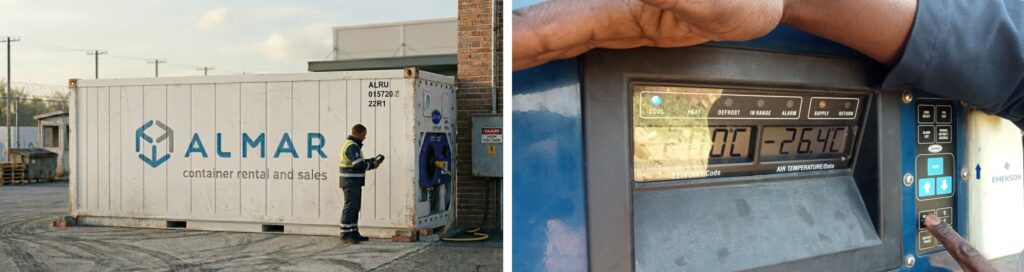 Almar Container Group refrigerated reefer container showcasing plug and play ease of use for cold storage