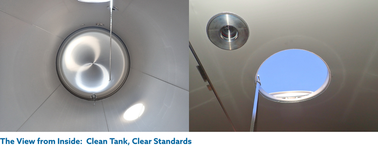 View from inside a clean Almar ISO Tank