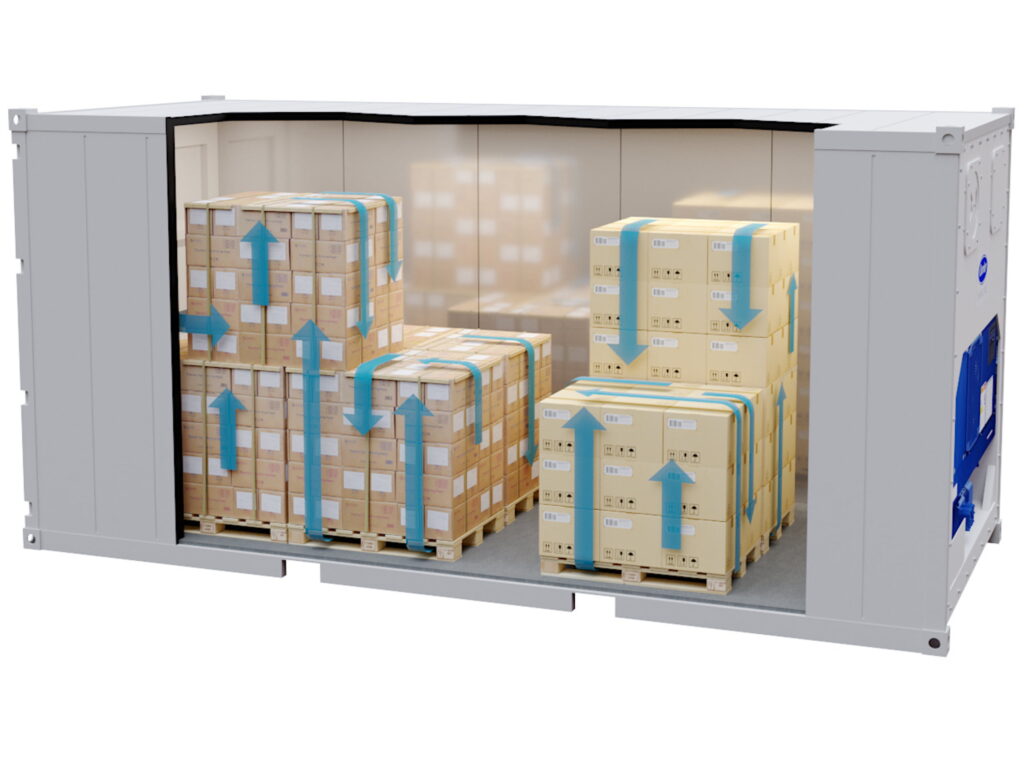 Best airflow inside a reefer container