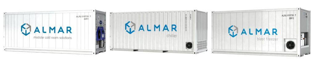 Almar reefer containers, chiller containers and blast freezer containers for commercial cold storage